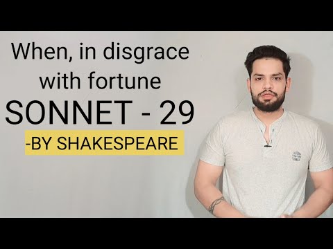 Sonnet - 29 William Shakespeare| When, in disgrace with fortune in hindi Summary