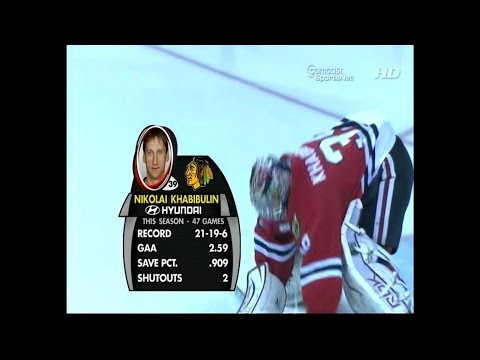 Columbus Blue Jackets @ Chicago Blackhawks - March 30, 2008 - Rene Bourque, Rick Nash, Michael Peca