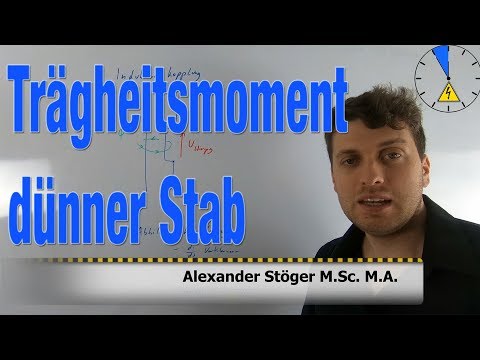 6 Trägheitsmoment dünner Stab berechnen herleiten