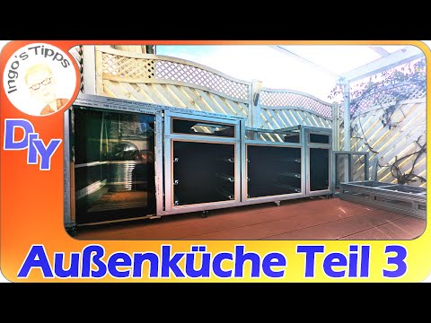 Basic framework of my barbecue kitchen made from standard metal profiles for drywall construction...