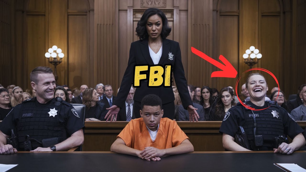 policiais corruptos riem no tribunal, mas ficam chocados ao descobrir que a mãe dele é chefe do FBI