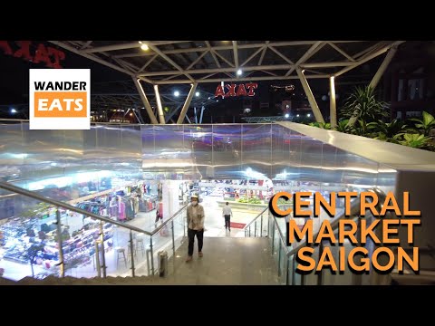 Caminhada: Caminhada noturna até o CENTRAL MARKET Underground Mall na cidade de Ho Chi Minh, Saigon - maio de 2022