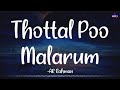 Thottal Poo Malarum Remix AR Rahman New SJ Surya Tamil Nostalgic Remix 2025