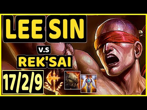 SKEANZ (LEE SIN) vs REK'SAI - QUADRAKILL 17/2/9 KDA JUNGLE CHALLENGER GAMEPLAY - EUW