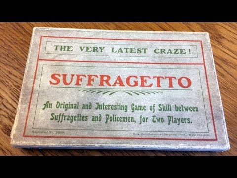 Suffragette board game believed to be only complete set