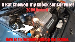 How to replace Accord Knock sensor without pulling the intake.