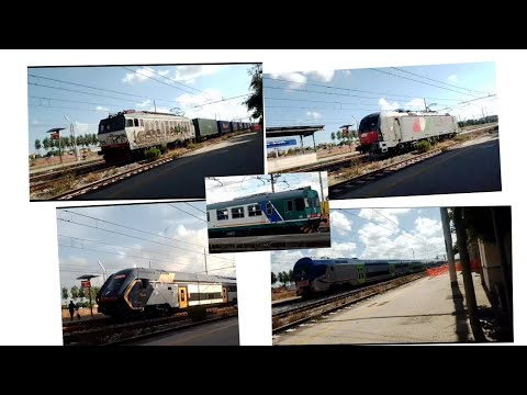 Treni in un pomeriggio trafficato a Gricignano-Teverola!