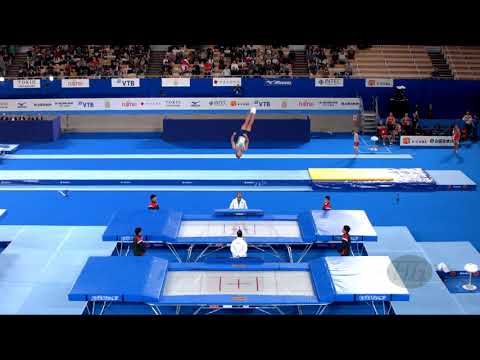 DUTRA Rayan (BRA) M - 2019 Trampoline Worlds, Tokyo (JPN) - Qualification Trampoline R2