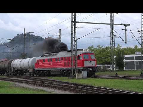 Eine würdige Ausfahrt von 232 201 in Singen