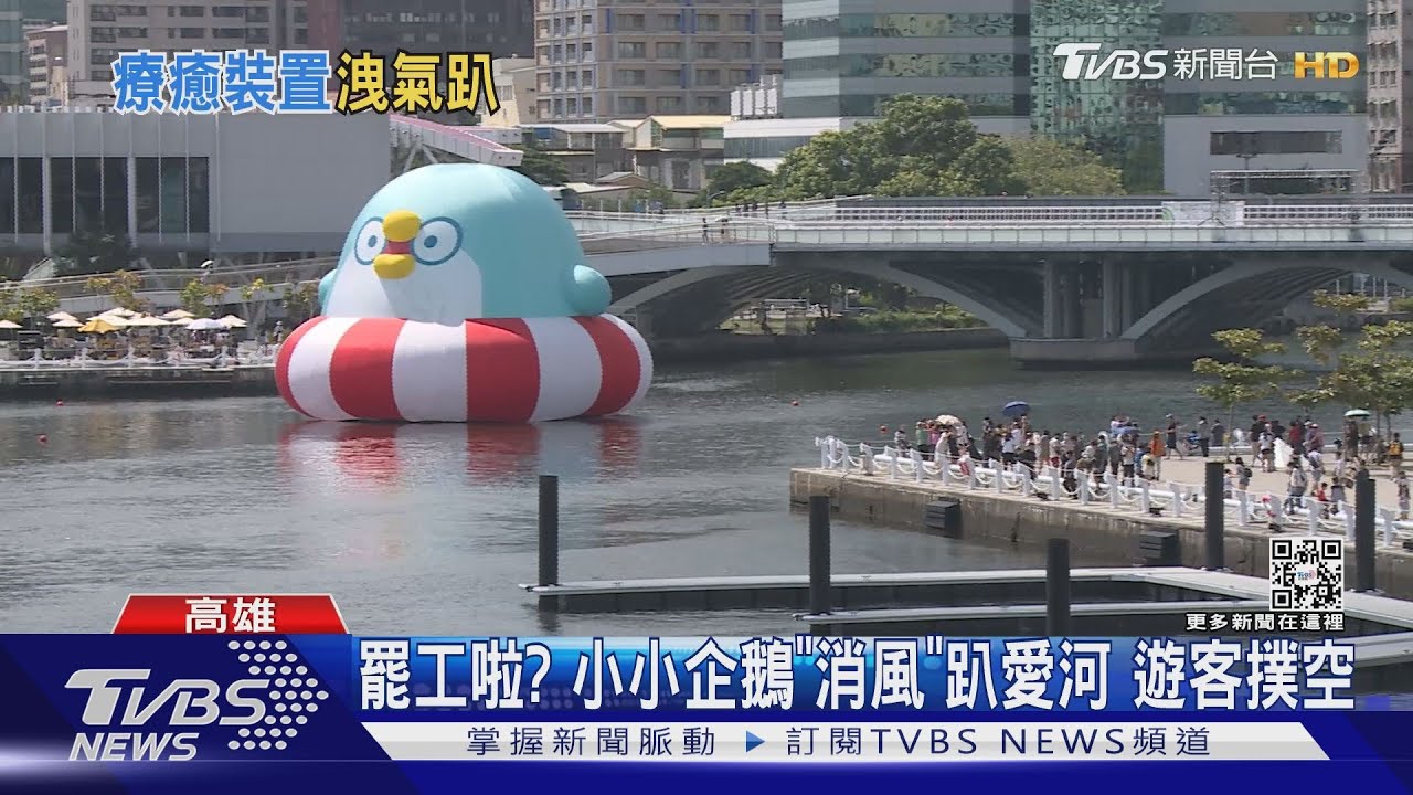 罷工? 小小企鵝「消風」躲雨 文化局:今晚「復工」