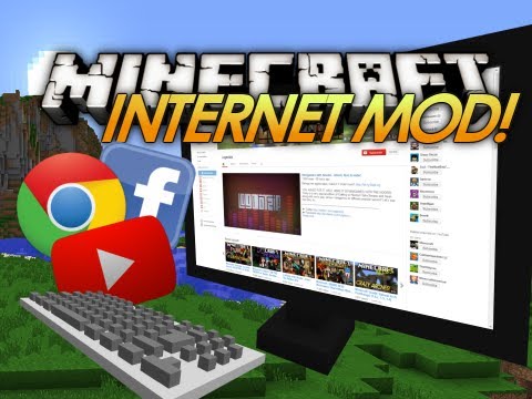 Logdotzip - Minecraft Mods | INTERNET IN MINECRAFT | YouTube In Minecraft | Web Display Mod (Mod Showcase)