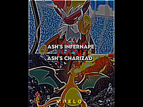 Ash's Infernape vs Ash's Charizard || who is strongest 💪 #shrots #pokemon
