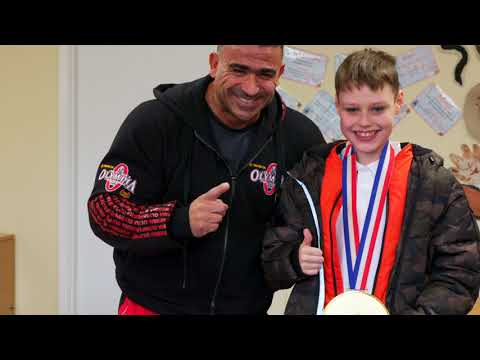 Kamal Elgargni - Mr Olympia 212 - Talks to pupils at Oakwood Community School.