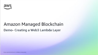 Download the video "Build on public blockchains using AWS Lambda | Amazon Web Services"