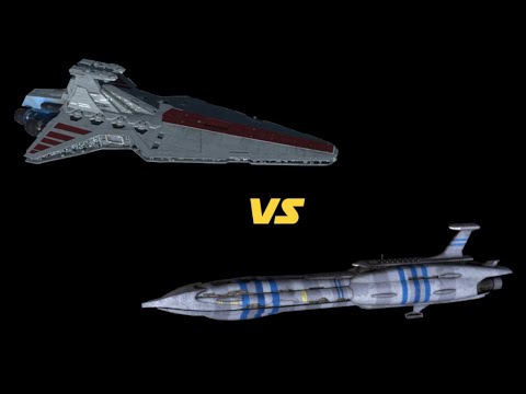 Venator Star Destroyer VS Providence Heavy Destroyer (Star Wars Empire at War: Fall of the Republic)