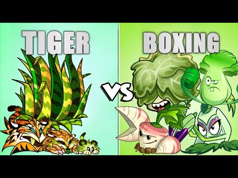 Tiger Glass vs Team BOXING - Who Will Win? PvZ 2 Plant Vs Plant