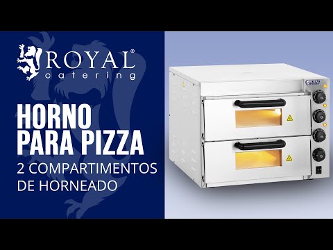 video - Horno para pizza - 2 compartimientos - Suelo de arcilla refractaria