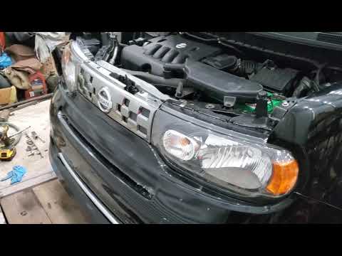 How to remove, install, bumper cover, headlight, grill on Nissan Cube 2009