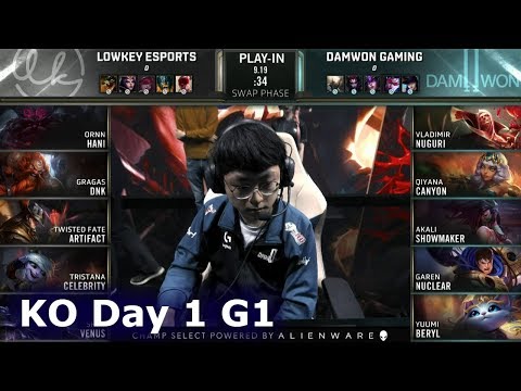 LK vs DWG - Game 1 | Knockouts Play-Ins S9 LoL Worlds 2019 | Lowkey Esports vs DAMWON Gaming G1