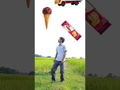 Ice cream, KitKat, Biscuit, Parle - G Eating vs Vehicles - Funny vfx magic game