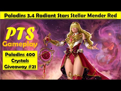 Paladins 3.4 Radiant Star PTS - Seris new Skin Stellar Mender Red Seris, Voice Gameplay