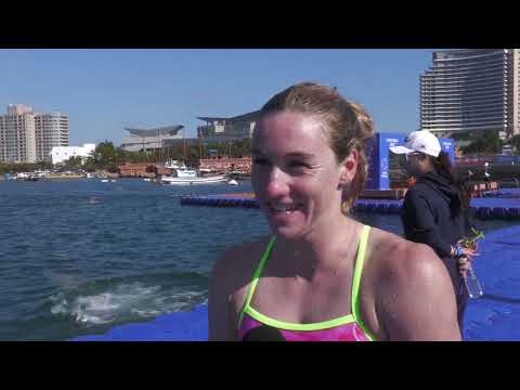 Athletes preview the course in Tongyeong