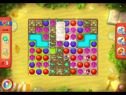 GardenScapes Level 2332 no boosters (13 moves)