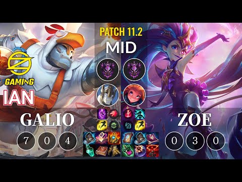 OZ Ian Galio vs Zoe Mid - KR Patch 11.2