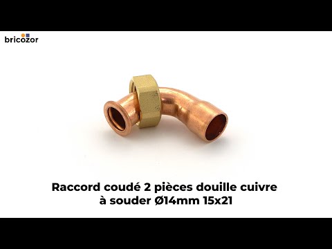 Raccord 2 pièces coudé douille cuivre à souder BRICOZOR