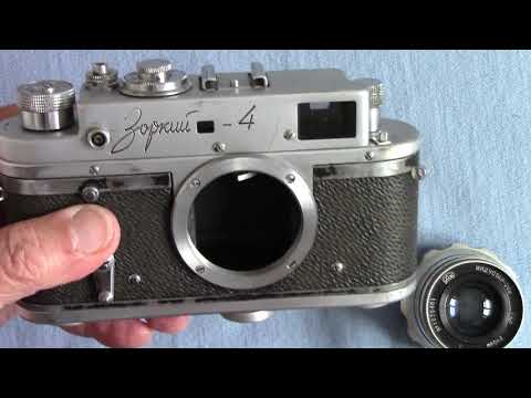 Review : Russian ZORKI model 4 Rangefinder film camera and extra lenses.