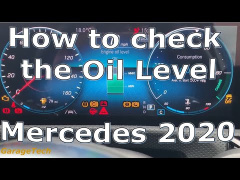 How to check the oil level, Mercedes A Class 2020 B Class, C class, E class, G class, CLS, GLE, GLS