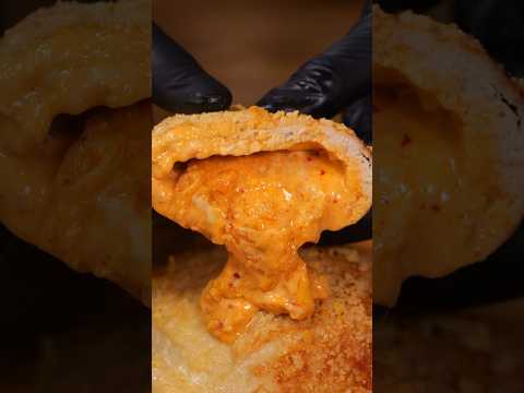 Chicken pie stuffed with kimchi and cheese 🥵