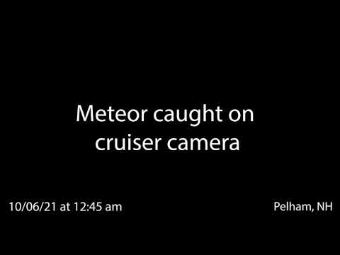 Meteor caught on cruiser camera.