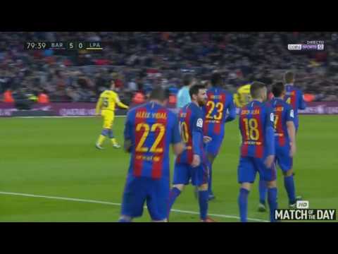 Gol de Aleix Vidal  Barcelona vs Las Palmas 5-0   La Liga 14 01 2017