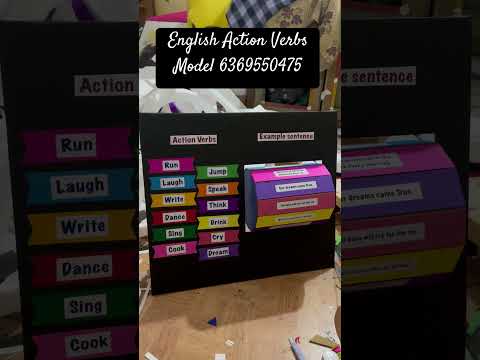 English action verbs model school projects #3d #art #schoolproject