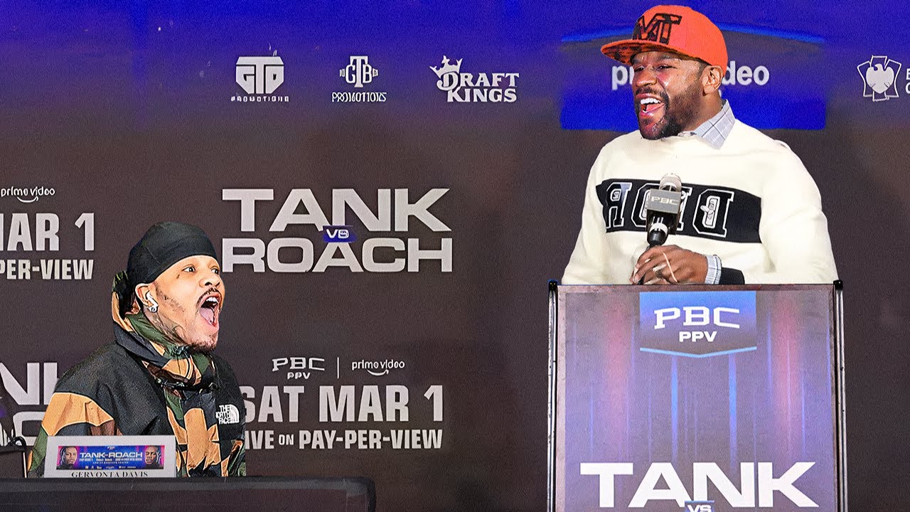 “YOU’RE GONNA GET HURT!” Floyd Mayweather WARNING To Gervonta Davis At Lamont Roach Press Conference