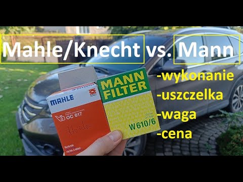 Mahle / Knecht vs. Mann | Porównanie filtrów oleju | Waga, Uszczelka, Cena