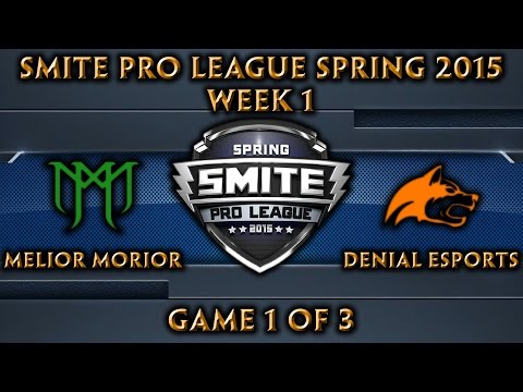 Smite Pro League: NA Week 1 - Melior Morior vs. Denial Esports (Game 1 of 3)