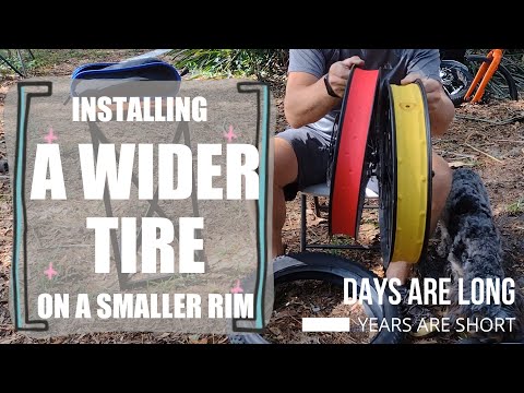 Installing a Wider Bike Tire on a Smaller Rim (4 inch tire  on 3 inch rim)