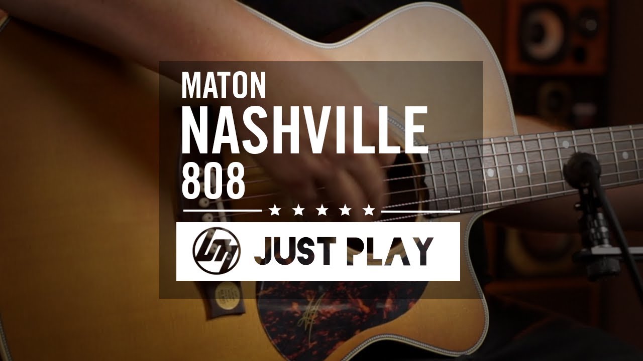 Maton EBG808C Nashville Acoustic Electric Guitar w/Case - Vintage Amber Satin