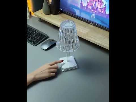 Square Shape USB Rechargeable Crystal Lamp