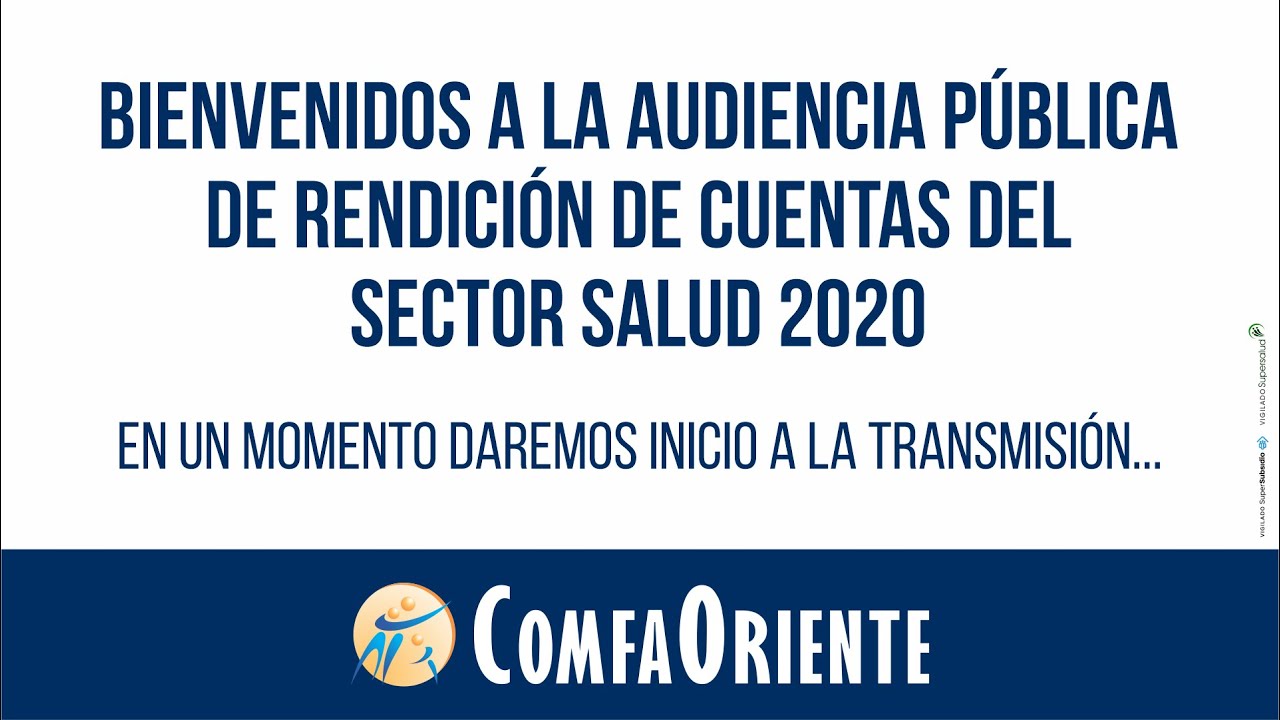 Audiencia pública de rendición de cuentas vigencia 2020
