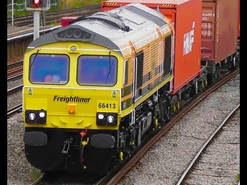 Freightliner 66413 In New Freightliner Livery At Millbrook - Saturday 11th August 2018