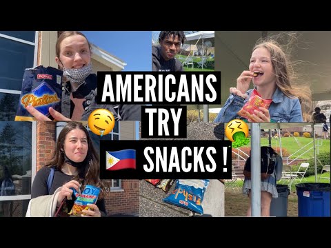 AMERICANS TRYING FILIPINO SNACKS (high school edition, inspired by Michaella Anne!)