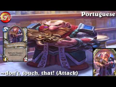 Museum Curator card sounds in 13 languages LoE -Hearthstone✔
