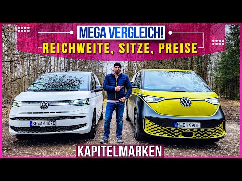 VW ID Buzz vs. VW T7 e-Hybrid: SCHWERER Kampf für den ELEKTRO