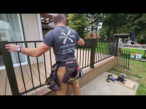 How to Install TimberTech IRX Aluminum Deck Railing (Step-by-Step Guide with Drink Rail)