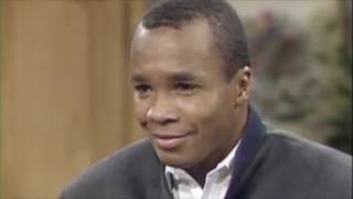 Sugar Ray Leonard interview after the fight with Marvin Hagler.