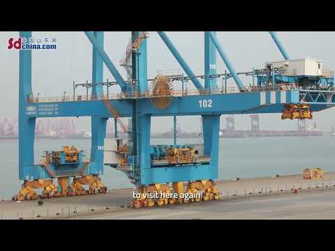 Meios de comunicação internacionais visitam o terminal automatizado de contêineres do Porto de Qingdao