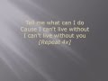What Can I Do by tye tribbett (lyrics)
